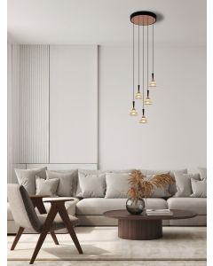 Paluz Triac Dimmable Matt Black & Rose