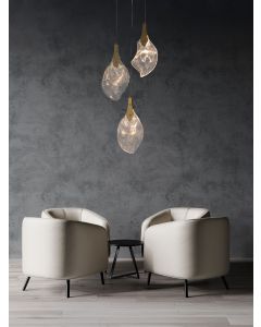 BELLINA Triac Dimmable Gold Steel & Clea