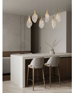 BELLINA Triac Dimmable Gold Steel & Clea