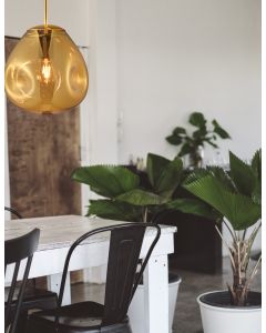 LAVA Gold Metal Handmade Gold Glass LED