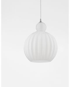ODELL Chrome Aluminium Opal Glass LED E2