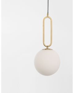 GRUS Brass Metal Opal Glass LED E27 1x12