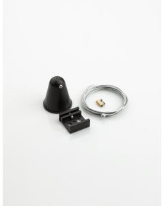 Black Aluminium Suspension Kit 2m Wire