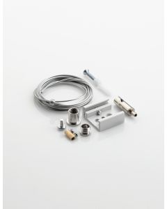 White Aluminium Suspension Kit 2m Wire