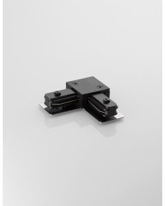 Black Aluminium L connector 2 Wires