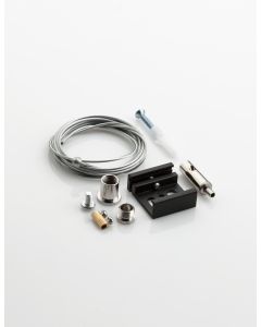 Black Aluminium Suspension Kit 2m Wire