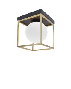 JULIET Brass & Black Metal White Opal Gl