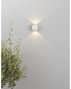 ZARI Sandy White Alum. & Glass LED 2x2 W