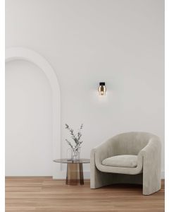 Sianna Smoky Glass Sandy Black & Brass G