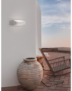 MILE White Aluminium & Glass LED 9 Watt