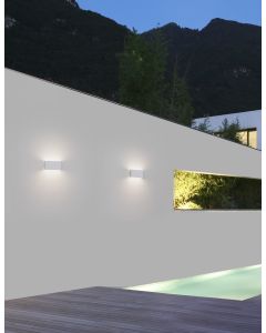 MILE White Aluminium & Glass LED 2x5 Wat