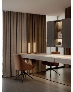 ESSENZO Antique Brass Steel & Glass LED