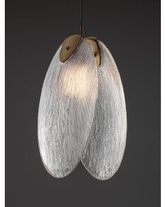 SHELINA Antique Brass Steel & Glass LED