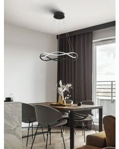 JINAL LED PENDANT BLACK METAL & ALUMIN &