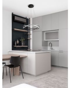 JINAL LED PENDANT BLACK METAL & ALUMIN &