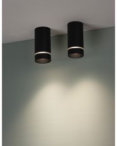 ESCA Sandy Black Aluminium & Acrylic LED