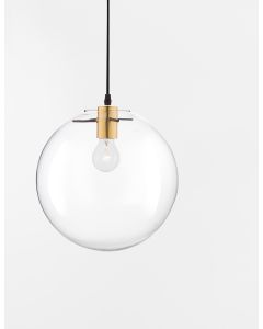 MIRALE Gold Metal Clear Glass & Black PV