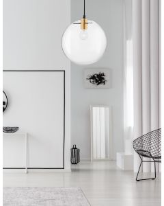 MIRALE Gold Metal Clear Glass & Black PV