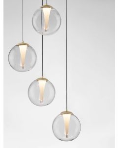 Gi Triac Dimmable Sandy Gold Metal & Cle