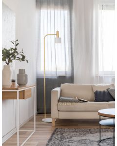 PAZ Gold Metal White Metal Shade White B