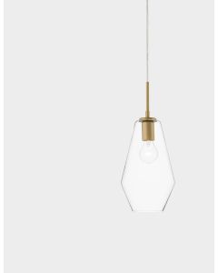 PRISMA Gold Metal Clear Glass LED E27 1x