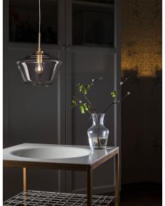 PRISMA Clear Glass Gold Metal LED E27 1x