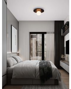 Idor Black Marble & Opal Glass LED G9 1