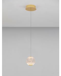 BRILLANTE Gold Aluminium & Clear Glass L