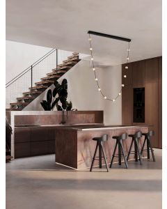 Alcinoe Triac Dimmable Matt Black & Gol