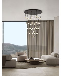Alcinoe Triac Dimmable Matt Black & Gol