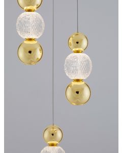 BRILLE Gold Aluminium & Clear Glass LED