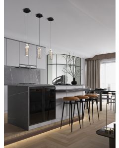 Lune Chrome Steel & Aluminium Clear Gla