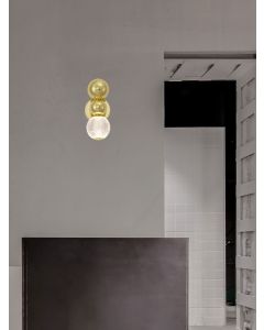 BRILLE Gold Aluminium & Clear Glass LED
