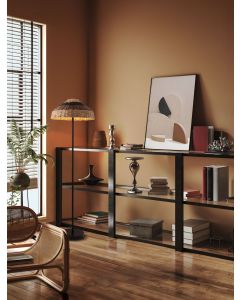 Caro Colorful Rattan Black Brown Black F