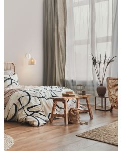 FADO Natural Rattan White Wire & Base