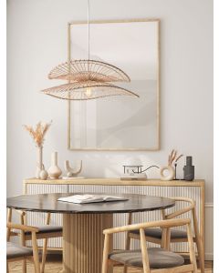 ARTIC Natural Bamboo & Rattan Sandy Whi