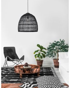 DESTIN Pendant light, Iron & Rattan, Bla