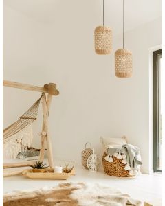AURORA Natural Ratan Black Fabric Wire &