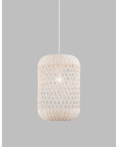AURORA White Ratan White Fabric Wire & B