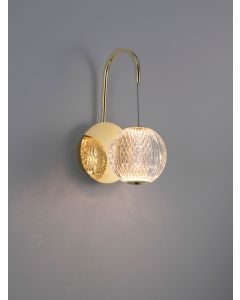 BRILLANTE Gold Aluminium & Clear Glass L