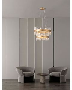 Crown Satin Gold Metal Clear Crystal (11