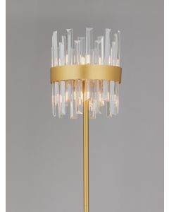 Crown Satin Gold Metal Clear Crystal (20
