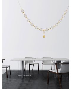 BRILLANTE Gold Aluminium & Clear Glass L