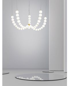 PERLA Gold Metal & Opal Glass LED 130 Wa