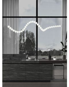 PERLA Chrome Metal & Opal Glass LED 99 W