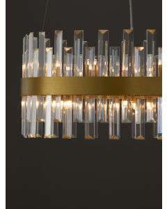 CROWN Satin Gold Metal Clear Crystal (48