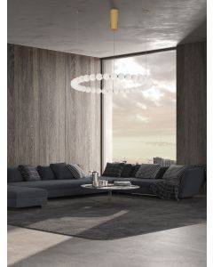 PERLA Gold Metal & Opal Glass LED 72 Wat
