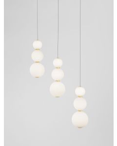 FLEA Pendant Light Gold & Opal White Acr