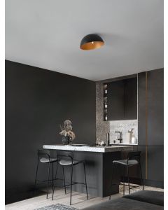 Gea Sandy Black & Inner Gold Metal LED