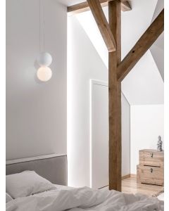 ZERO White Gypsum Opal Glass & White Alu